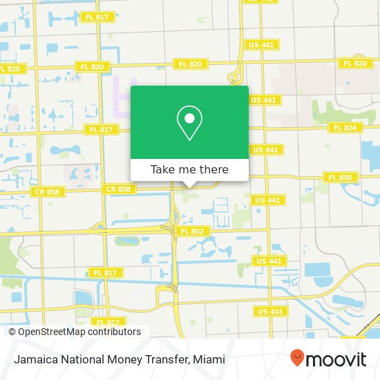 Jamaica National Money Transfer map