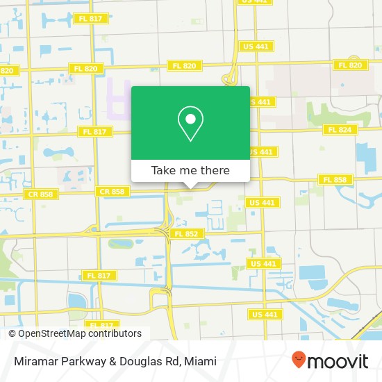 Miramar Parkway & Douglas Rd map