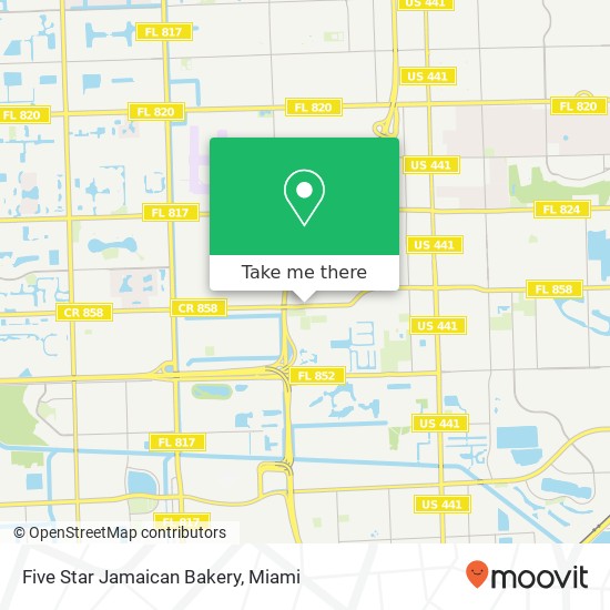 Mapa de Five Star Jamaican Bakery