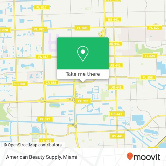 Mapa de American Beauty Supply