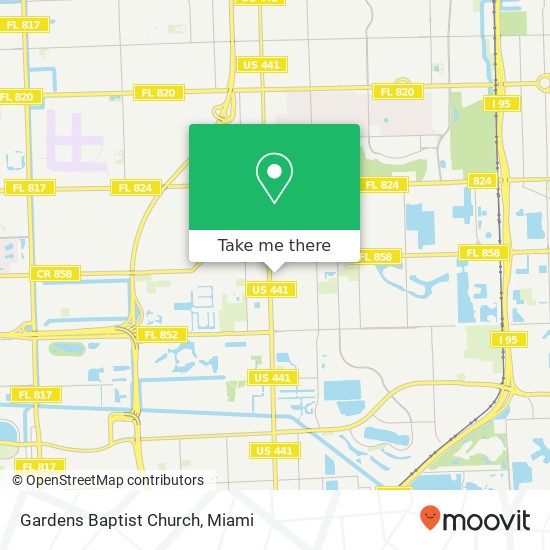 Gardens Baptist Church map