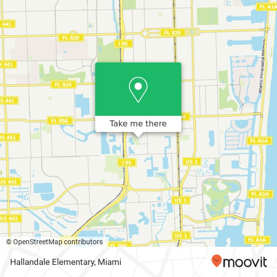 Hallandale Elementary map