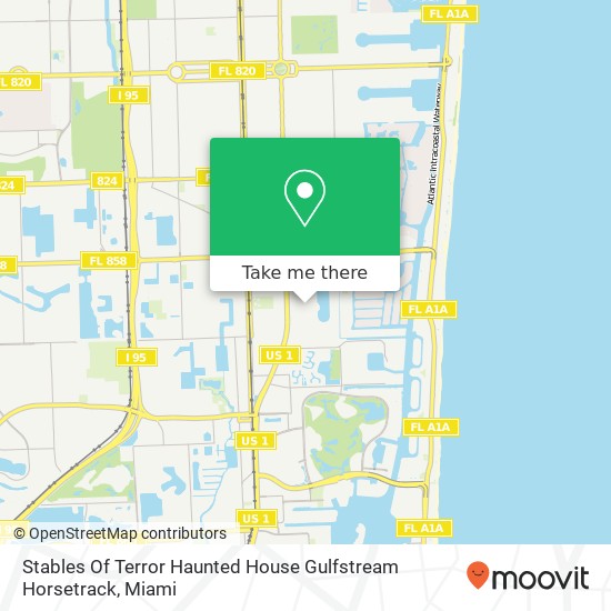 Stables Of Terror Haunted House Gulfstream Horsetrack map