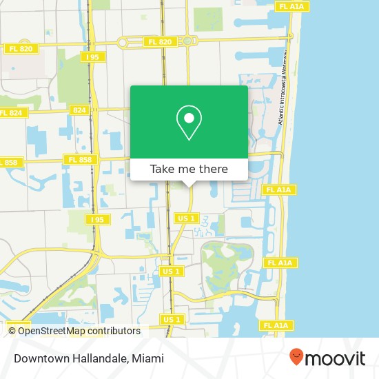 Downtown Hallandale map