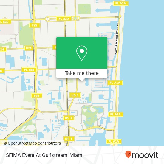 SFIMA Event At Gulfstream map