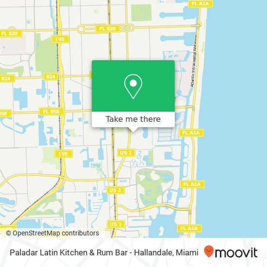 Paladar Latin Kitchen & Rum Bar - Hallandale map