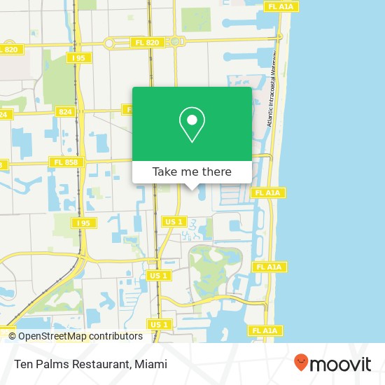 Ten Palms Restaurant map