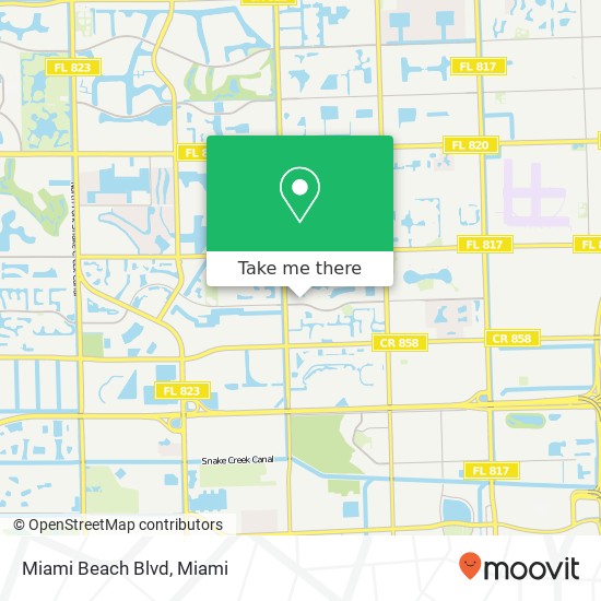 Miami Beach Blvd map