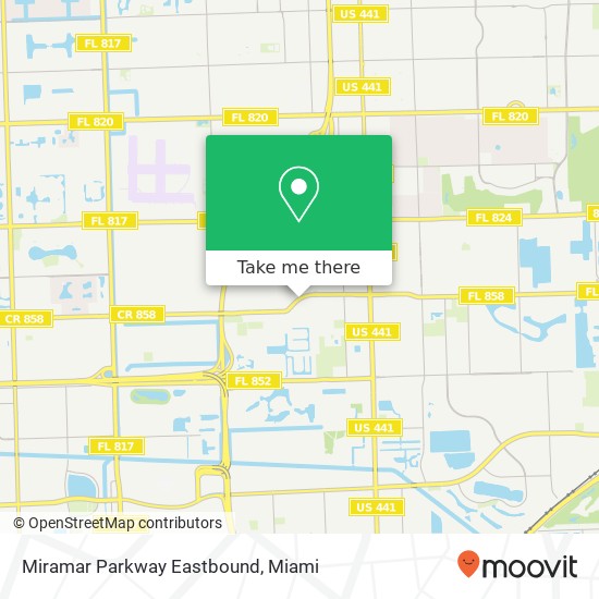 Miramar Parkway Eastbound map