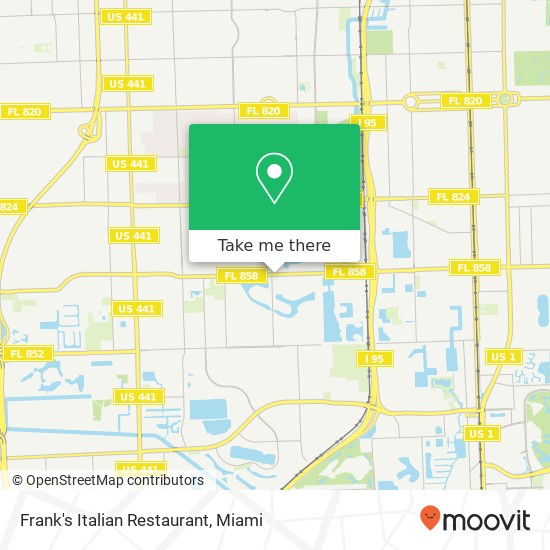 Mapa de Frank's Italian Restaurant