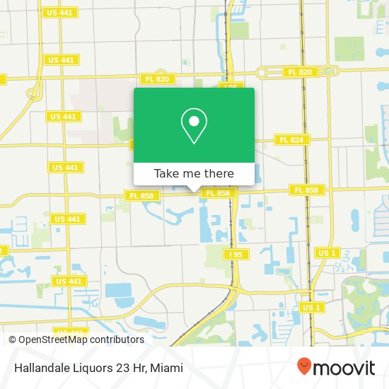 Hallandale Liquors 23 Hr map