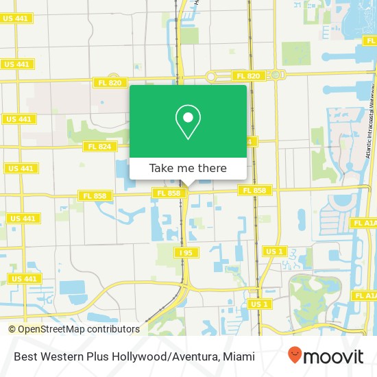 Best Western Plus Hollywood / Aventura map