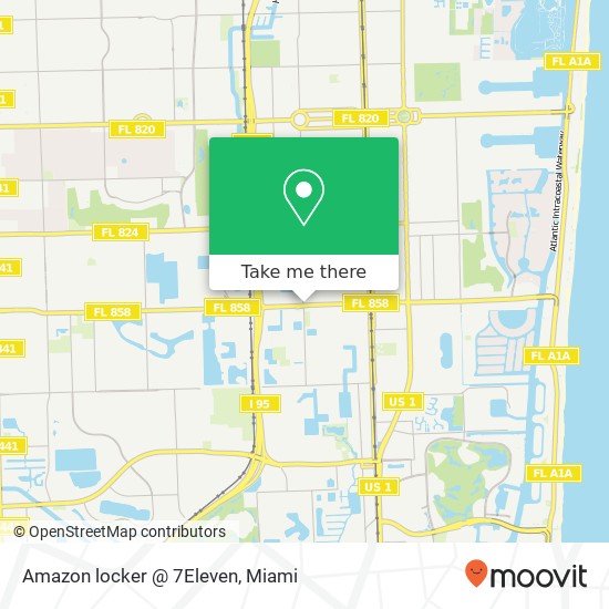 Mapa de Amazon locker @ 7Eleven