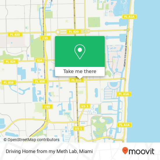 Mapa de Driving Home from my Meth Lab