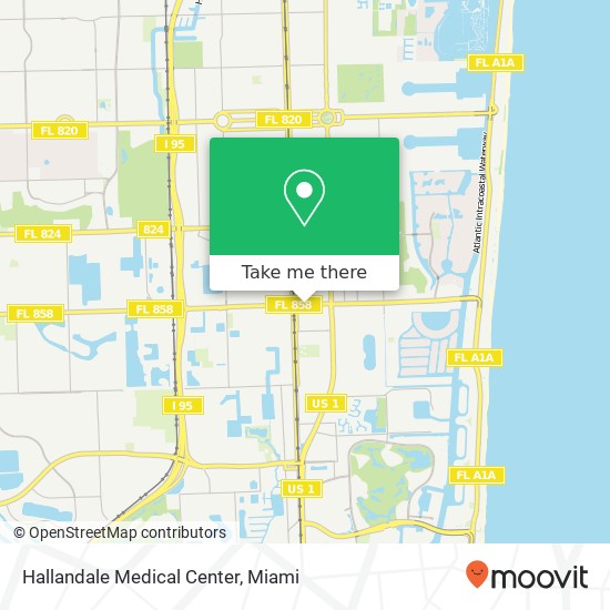 Mapa de Hallandale Medical Center