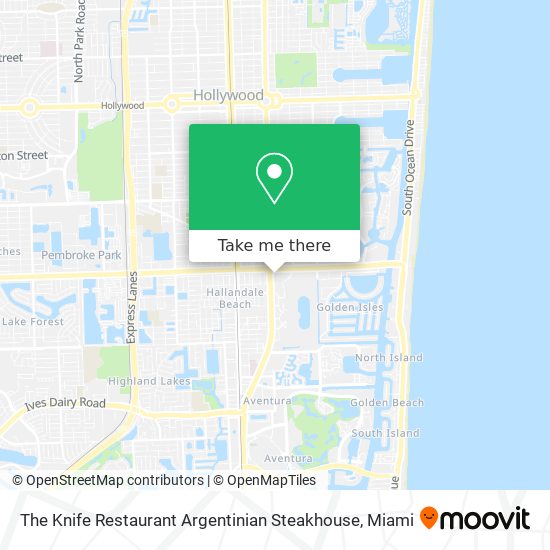 Mapa de The Knife Restaurant Argentinian Steakhouse