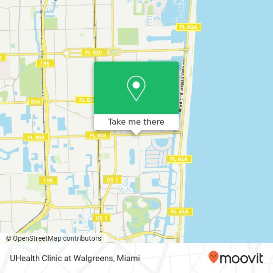 Mapa de UHealth Clinic at Walgreens