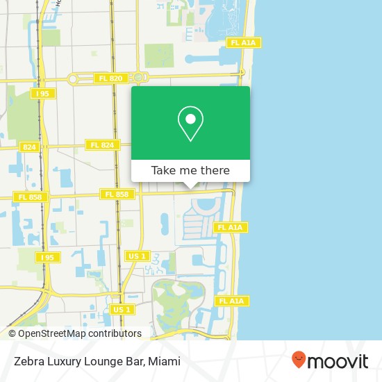 Mapa de Zebra Luxury Lounge Bar