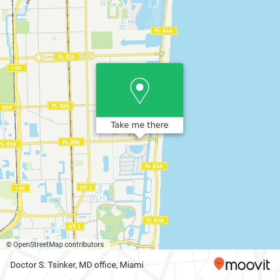 Mapa de Doctor S. Tsinker, MD office