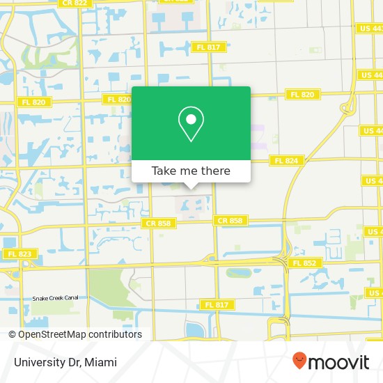 Mapa de University Dr