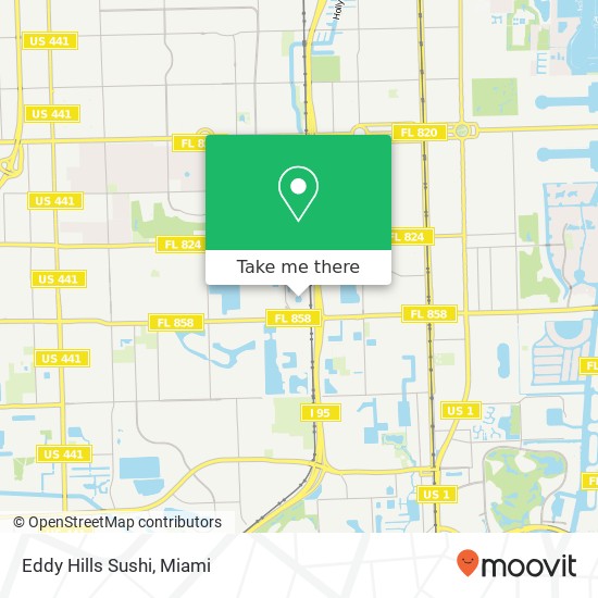 Eddy Hills Sushi map