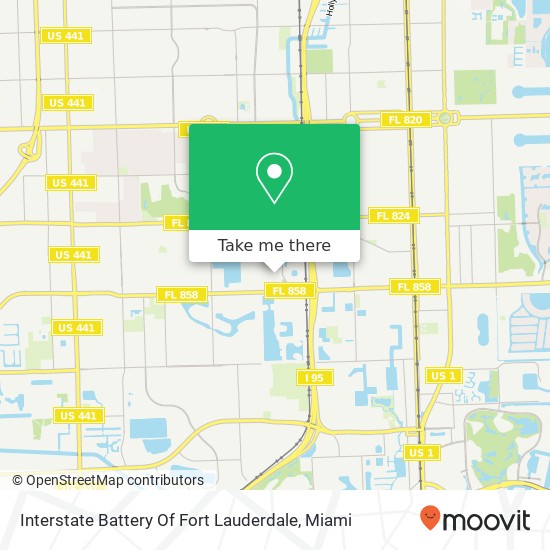 Mapa de Interstate Battery Of Fort Lauderdale