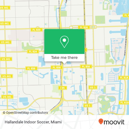 Mapa de Hallandale Indoor Soccer