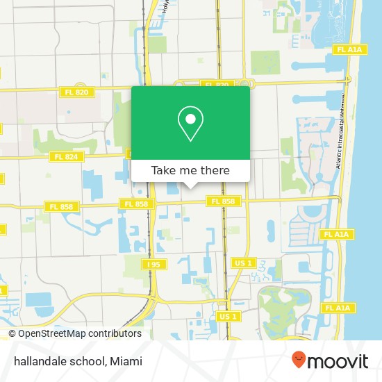 Mapa de hallandale school