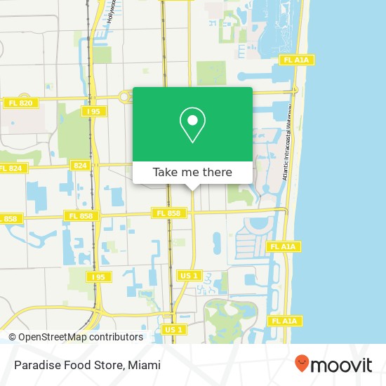 Mapa de Paradise Food Store