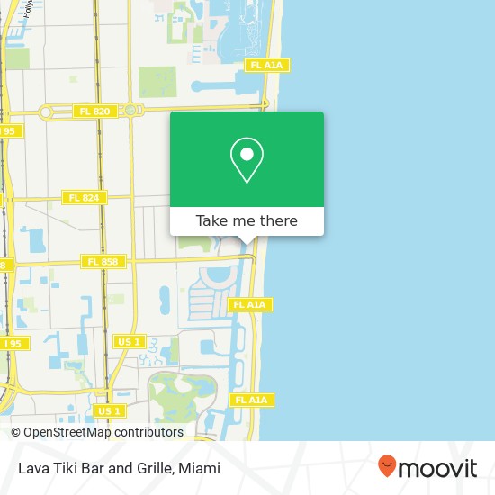 Lava Tiki Bar and Grille map