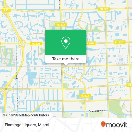 Flamingo Liquors map