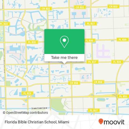 Florida Bible Christian School map