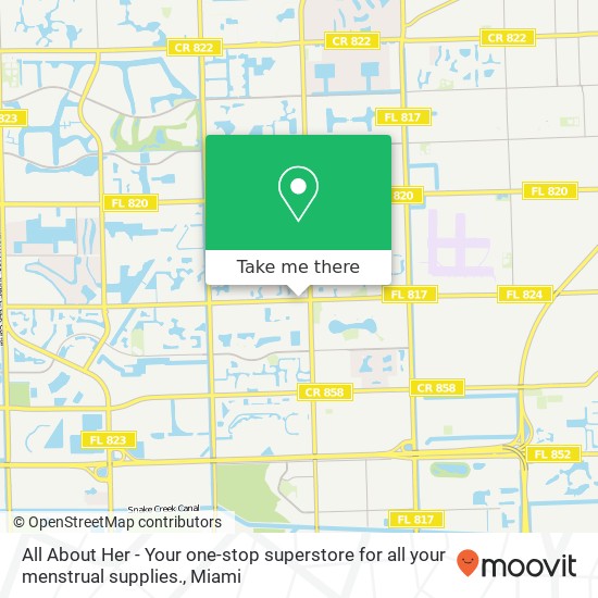 All About Her - Your one-stop superstore for all your menstrual supplies. map