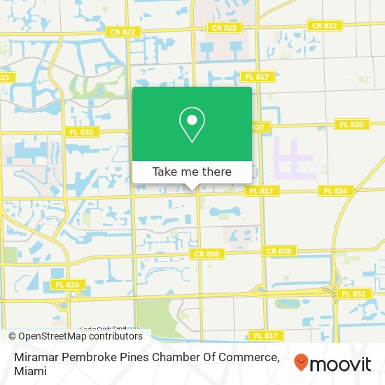 Miramar Pembroke Pines Chamber Of Commerce map