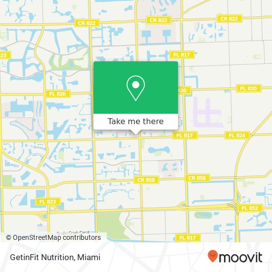 GetinFit Nutrition map