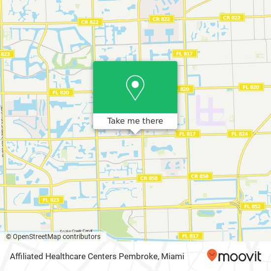 Affiliated Healthcare Centers Pembroke map