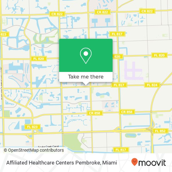 Mapa de Affiliated Healthcare Centers Pembroke