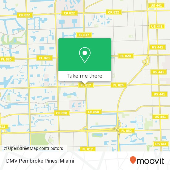 Mapa de DMV Pembroke Pines