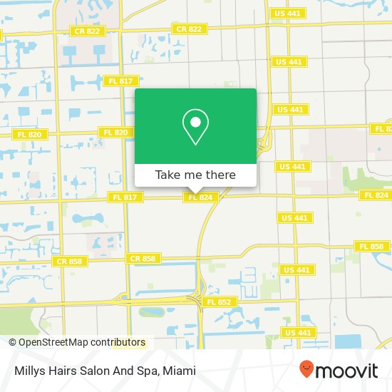 Millys Hairs Salon And Spa map