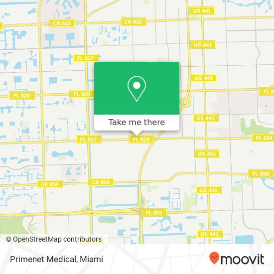 Mapa de Primenet Medical