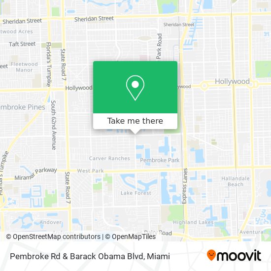 Mapa de Pembroke Rd & Barack Obama Blvd