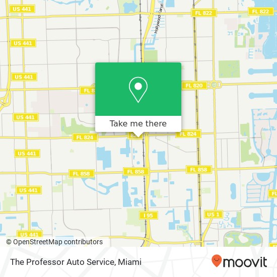 The Professor Auto Service map
