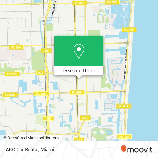 ABC Car Rental map