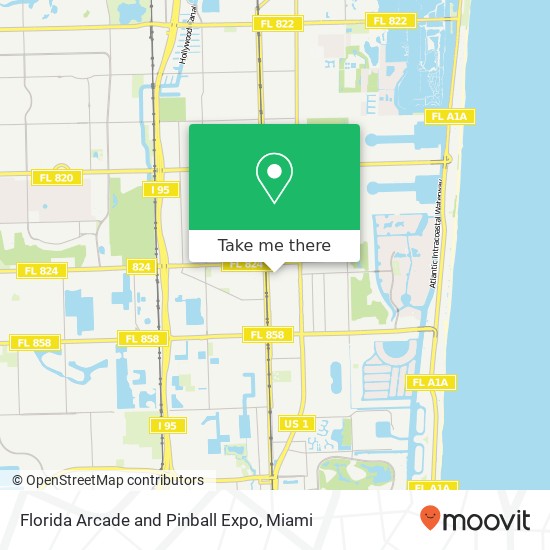 Florida Arcade and Pinball Expo map
