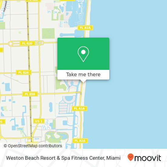 Mapa de Weston Beach Resort & Spa Fitness Center