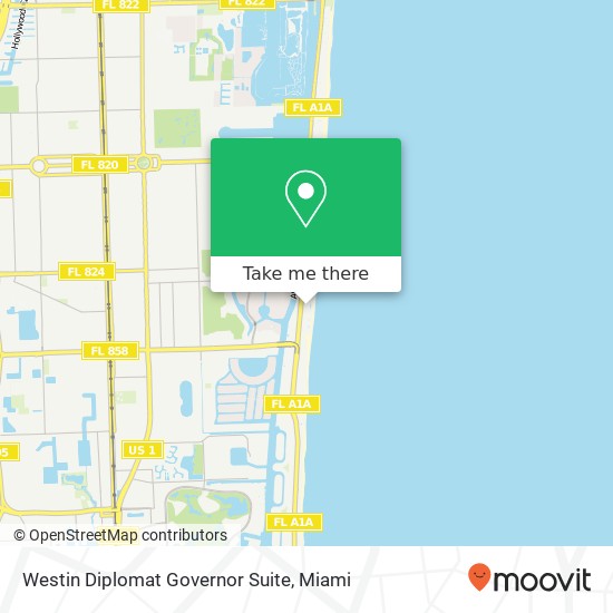 Westin Diplomat Governor Suite map