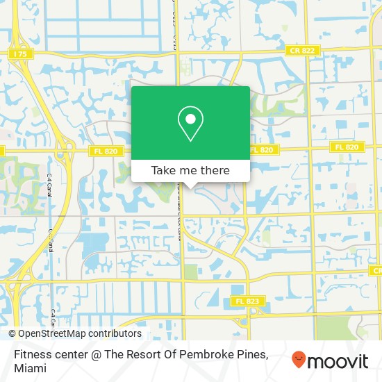 Mapa de Fitness center @ The Resort Of Pembroke Pines