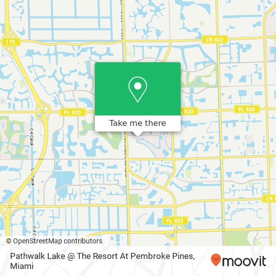 Pathwalk Lake @ The Resort At Pembroke Pines map