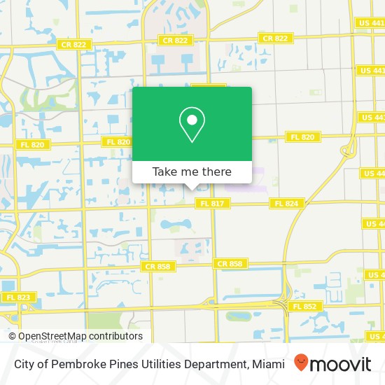 Mapa de City of Pembroke Pines Utilities Department