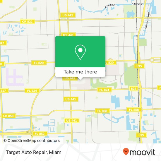 Target Auto Repair map